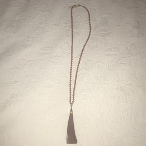 Tassel Necklace in Burnt Orange